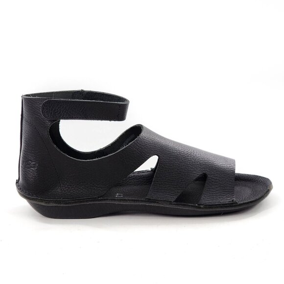 LOINTS OF HOLLAND Jazmin Tommel Black Leather Sandal Ankle Strap - Picture 1 of 13